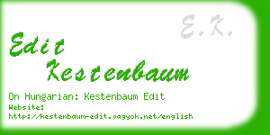 edit kestenbaum business card